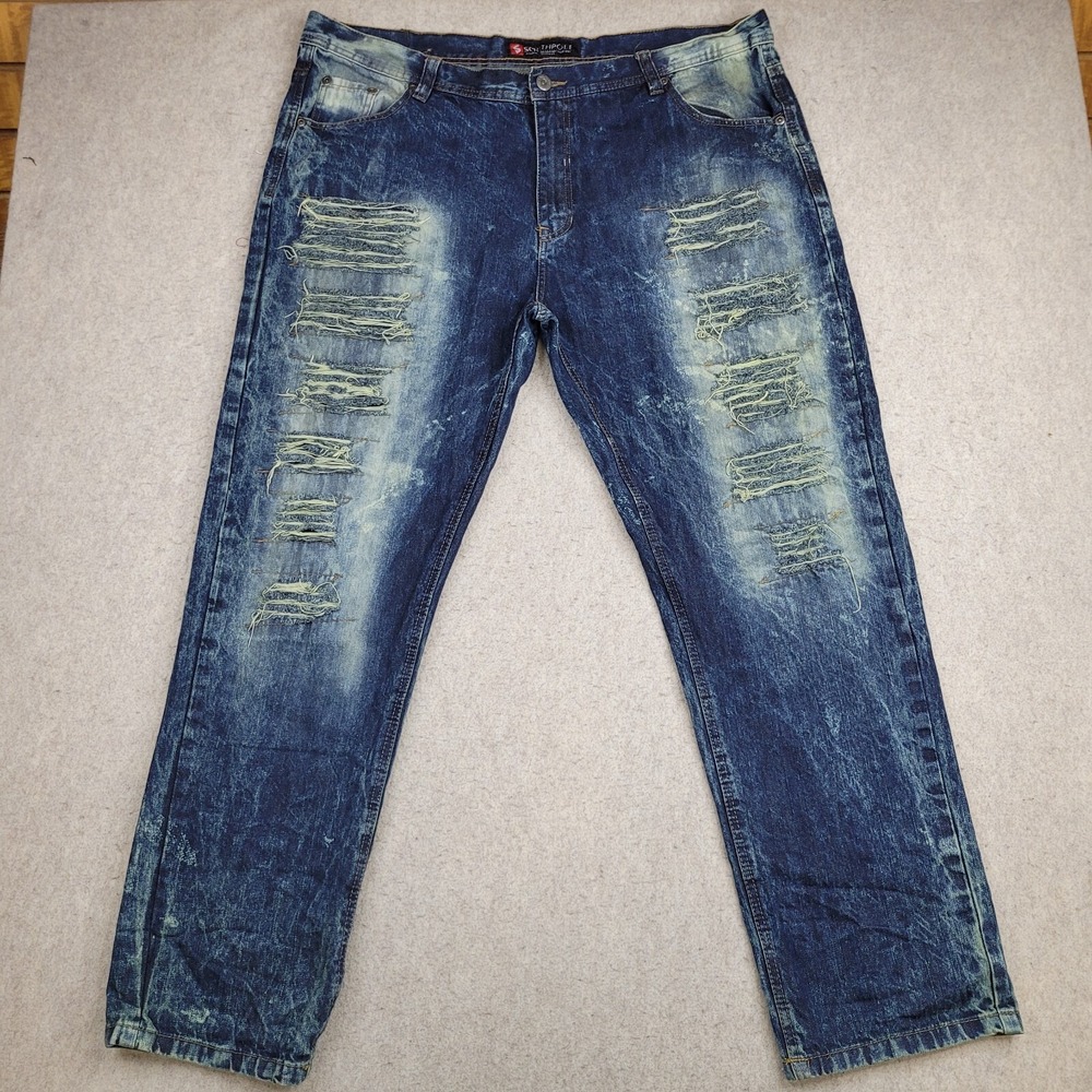 Southpole Mens Distressed Acid Wash Jeans Size 42 x 32 Hop‎ Skater Denim Vintage